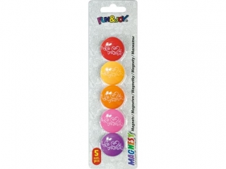 Magnesy Fun&Joy Kwiaty okrgy - 29mm 5szt.