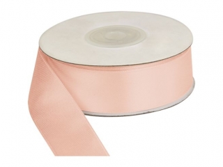Wst��ka satynowa 25mm/25m jasnobrzoskwiniowa
