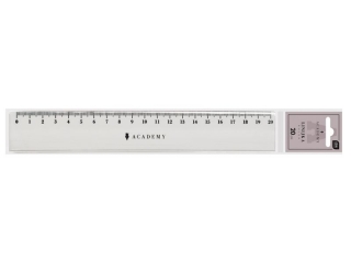 Linijka plastikowa INTERDRUK 20cm ACADEMY