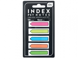 Zakadki indeksujce INTERDRUK PET Strzaki Neon