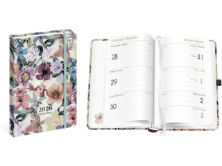 Kalendarz ksikowy B6 192 Mat+UV Flowers 2026