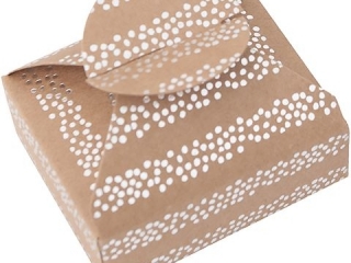 PUDE�KA SK�ADANE CANDY BOX, 6X7, 5X2, 5 CM, SREBRNE PASKI, 4 SZT. [opakowanie=6szt] NZWR-DLP