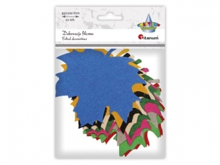 Dekoracje filcowe li�cie klonu 100x95mm mix kolor�w 12szt.