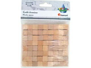 Drewniane kostki 12x12mm 72szt.