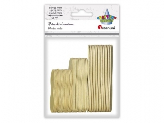 Drewniana szpatuka/yeczka 3 rozmiary 45szt. 16x94mm sklejka 2mm 15szt. 15x75mm sklejka 1, 5mm 15szt. 16x60mm sklejka 1, 5mm 15szt.