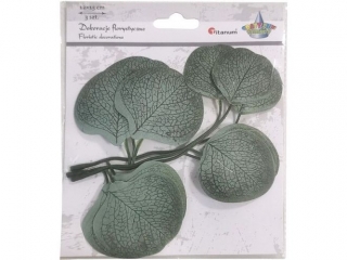 Li�cie na ga��zce zielone 12x15cm 3szt.