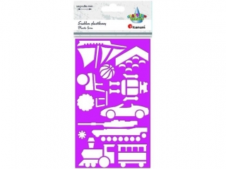 Szablon plastikowy 105x180mm kwiaty, trawa TITWLK26