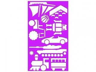 Szablon plastikowy 105x180mm kwiaty, trawa TITWLK26