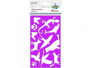 Szablon plastikowy 105x180mm BOY (klocki, pojazdy, robot)