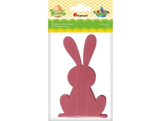 Dekoracje drewniane zaj�ce 74x127mm ciemnoczerwone kolorowe dwustronnie 2szt. TITWLK26