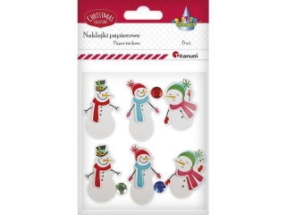 Dekoracje samoprzylepne papierowe 3D ba�wanki 6szt., kryszta�ki O10mm 3szt.