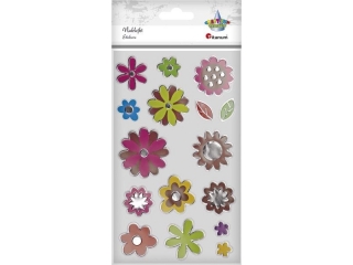 Naklejki foliowe kwiaty mix rozmiarw i kolorw 16szt. TITWLK