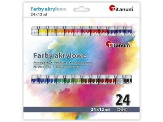 Farby akrylowe w tubach 12ml 24 kolory