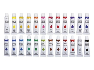 Farby akrylowe w tubach 12ml 24 kolory