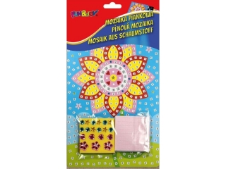 Mozaika piankowa KWIATEK wymiary planszy do wyklejenia: 16, 3x23, 4 cm, stojak na obrazek