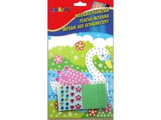 Mozaika piankowa �AB�D� wymiary planszy do wyklejenia: 16, 3x23, 4 cm, stojak na obrazek