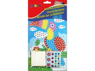 Mozaika piankowa TUKAN wymiary planszy do wyklejenia: 16, 3x23, 4 cm, stojak na obrazek