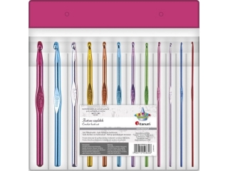 Szyde�ka metalowe 145mm zestaw 12szt. rozmiary: 2/2, 5/3/3, 5/4/4, 5/5/5, 5/6/6, 5/7/8 mix kolor�w