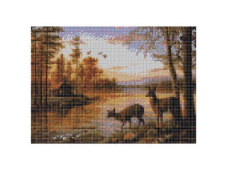 Mozaika diamentowa 5D 40x30cm JELE� pozioma