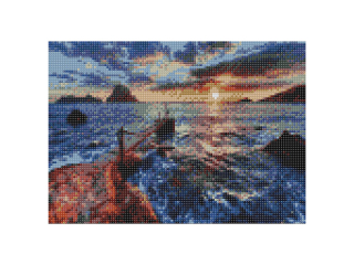 Mozaika diamentowa 5D 40x30cm ZACH�D S�O�CA pozioma