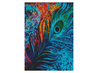 Mozaika diamentowa 5D 40x30cm PAWIE PI�RO pionowa