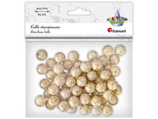 Styropianowe kulki O15mm złote 65szt.