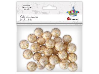 Styropianowe kulki O20mm złote 30szt.