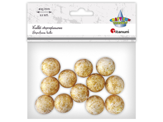 Styropianowe kulki O25mm złote 12szt.