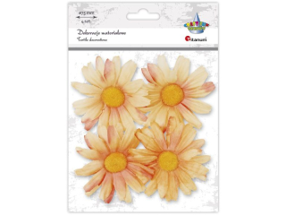 Dekoracje materia�owe margerytki 3D O75mm r�owe 4szt. TITWLK26