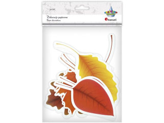 Dekoracje papierowe li�cie mix rozmiar�w i kolor�w 5 wzor�w x2szt. 108x210/83x185/135x155/75x150mm 10szt.