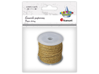 Sznurek papierowy O2mm 10m br�zowo-z�oty
