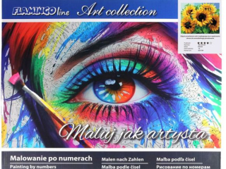 Malowanie po numerach 40x50cm SŁONECZNIKI poziomy