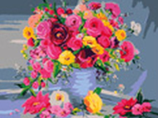 Malowanie po numerach 40x50cm BUKIET poziomy