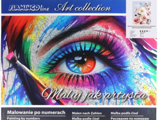 Malowanie po numerach 40x50cm KWIATY pionowy