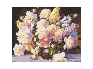 Malowanie po numerach 40x50cm BUKIET poziomy