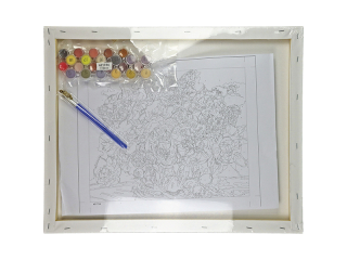 Malowanie po numerach 40x50cm BUKIET poziomy