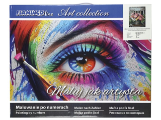 Malowanie po numerach 40x50cm BUKIET NA KRZEŚLE pionowy