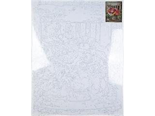 Malowanie po numerach 40x50cm BUKIET NA KRZE�LE pionowy