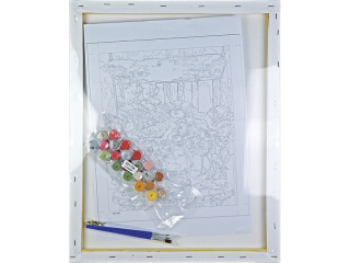 Malowanie po numerach 40x50cm BUKIET NA KRZE�LE pionowy