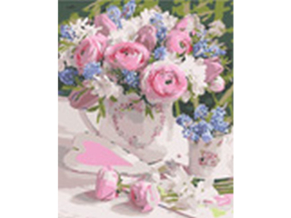 Malowanie po numerach 40x50cm BUKIET pionowy