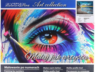 Malowanie po numerach 40x50cm ZACHÓD SŁOŃCA NAD MORZEM poziomy