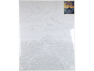 Malowanie po numerach 40x50cm POMOST NAD MORZEM pionowy