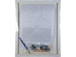 Malowanie po numerach 40x50cm POMOST NAD MORZEM pionowy