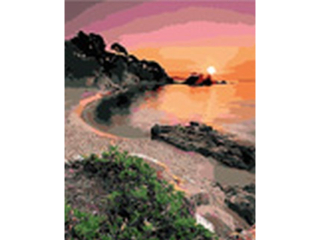 Malowanie po numerach 40x50cm ZACH�D 2 S�O�CA NAD MORZEM KLIFY pionowy