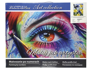 Malowanie po numerach 40x50cm PTASZKI NA ŻONKILACH pionowy