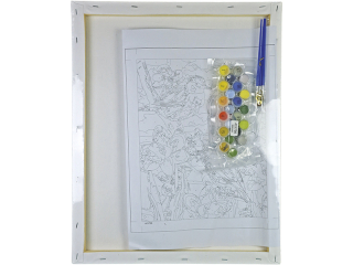 Malowanie po numerach 40x50cm PTASZKI NA �ONKILACH pionowy