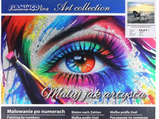 Malowanie po numerach 40x50cm KONIE poziomy
