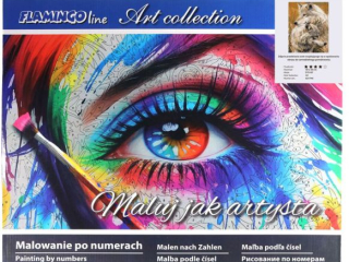 Malowanie po numerach 40x50cm WILKI pionowy