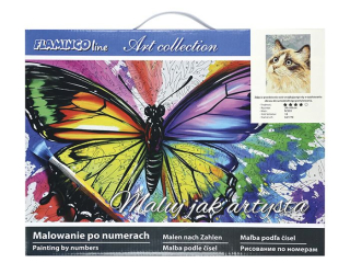 Malowanie po numerach 30x40cm KOT pionowy