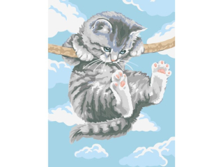 Malowanie po numerach 30x40cm KOTEK pionowy